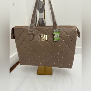 Bradley Mischka Quilted Tan Women's Bag